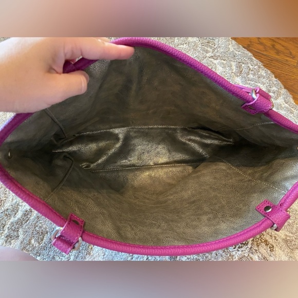 Thirty One TOWNSFAIR REVERSIBLE TOTE -PALACE OF JEWELLS PEBBLE Purse Bag Purple - Picture 5 of 12